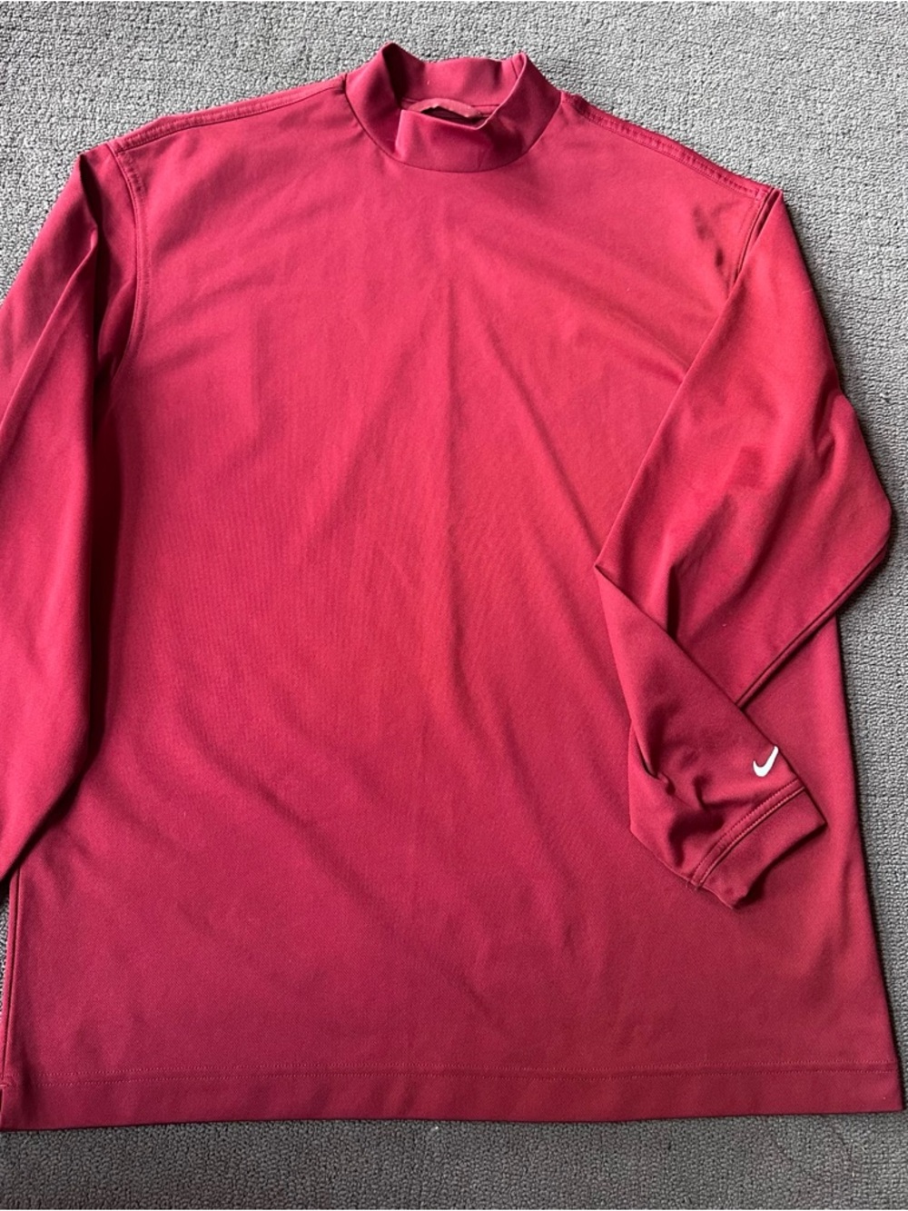 Men's Long-Sleeve Mock Neck Shirt - Nike Size Large
